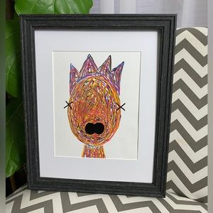 Acrylic Original Painting On Canvas Paper 9X12 Urban Art